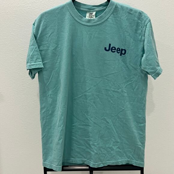 Comfort Colors JEEP A Man's Best Copilot Black Labrador Graphic T-shirt~Adult MD - Picture 5 of 5